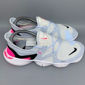 Nike Free RN 5.0 Blue Pink Gray Running Shoes AQ1316-101 Women's Sz 9